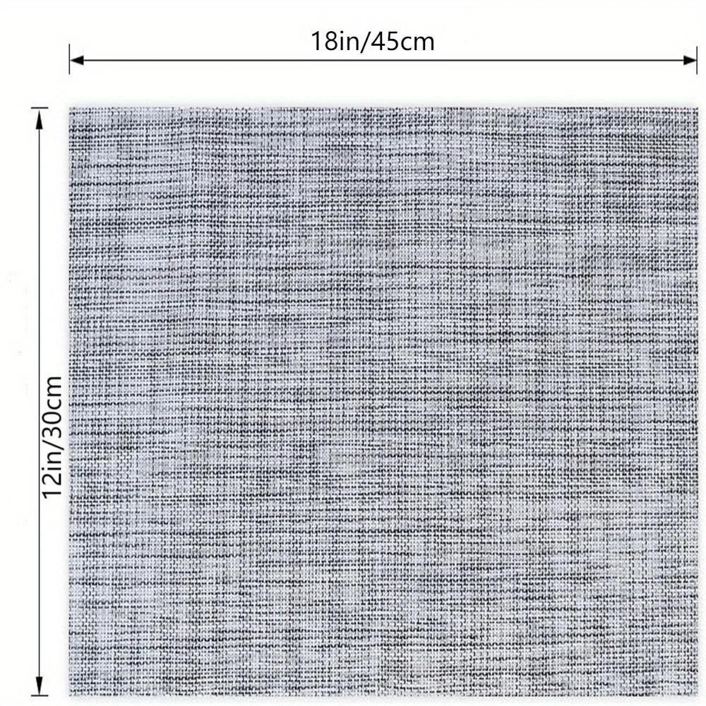 2 PCs Washable Vinyl PVC Placemat, Non-Slip Placemats, Heat Resistant Place Mats, Gray Placemats
