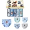 Boys' Cartoon Dinosaur Cotton Underwear, 5-Pack - Breathable, Comfortable, Skin-Friendly