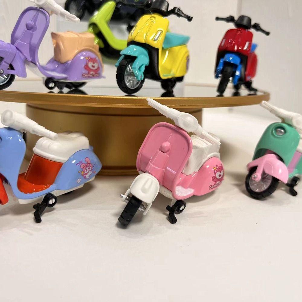 Cartoon Motorcycle Model Electric Scooter Zinc Zinc Alloy Motorcycle Toy Mini Motorcycle  Collection