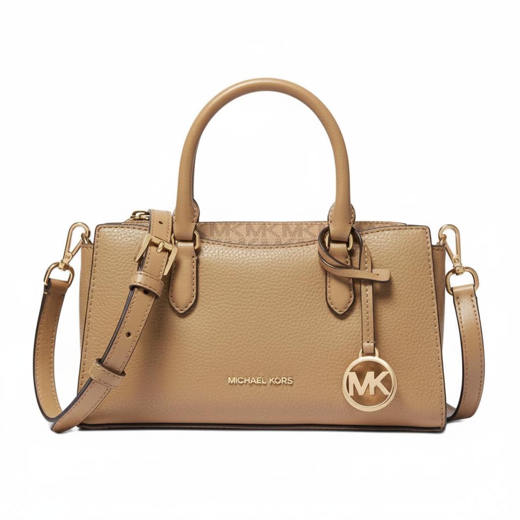 

Michael Kors Arden Monogram Minimalist Commuter Leather Crossbody Tote Bag Small Women bags Camel 35S6G4XM1L-CAMEL Basic Set (Bag+Dust Bag)