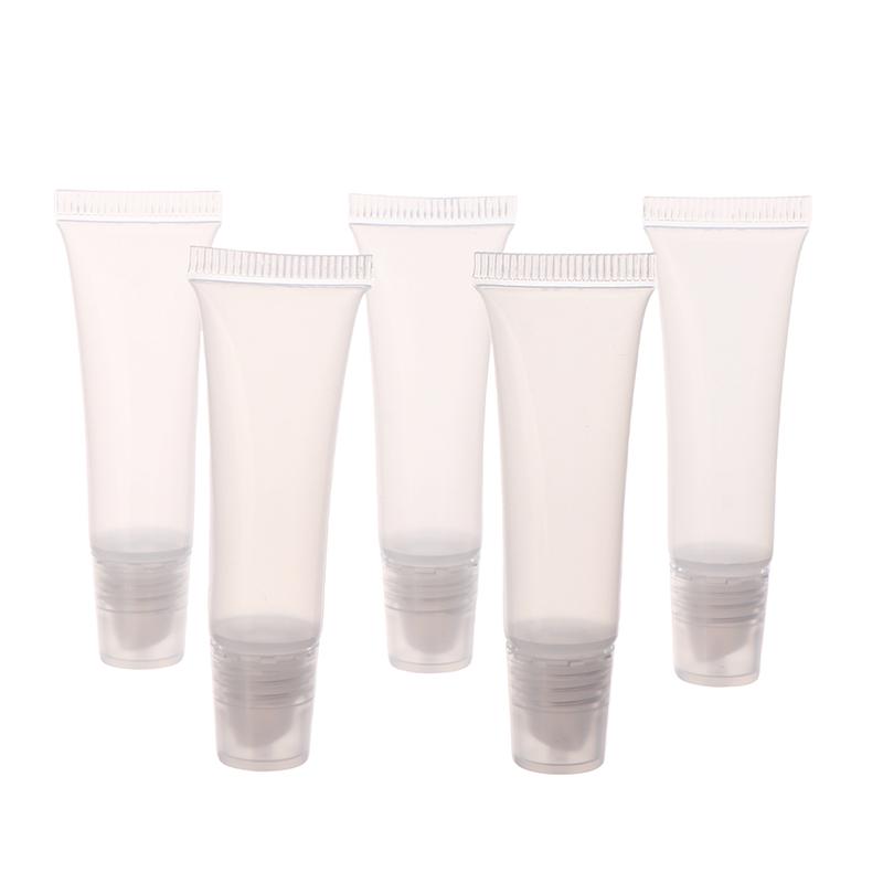 10Pcs 5ml Empty Lip Gloss Tubes Lipstick Tube Lip Balm Soft Tube Makeup Squeeze Clear Lip Gloss Container Bottle