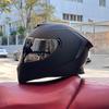 Imitation Street Car Helmet Men's Motorcycle 3C Electric Vehicle Full Helmet Autumn and Winter Knight Double Mirror Riding