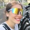 Sport-Sonnenbrille für den Außenbereich, Bunte Radsportbrille, Grenzüberschreitende Windschutzscheiben für Radfahrer (Herren und Damen)