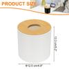 uxcell Round Tissue Box Cover with Lid, Toilet Paper Holder for Home, Bathroom, and Office Use, White