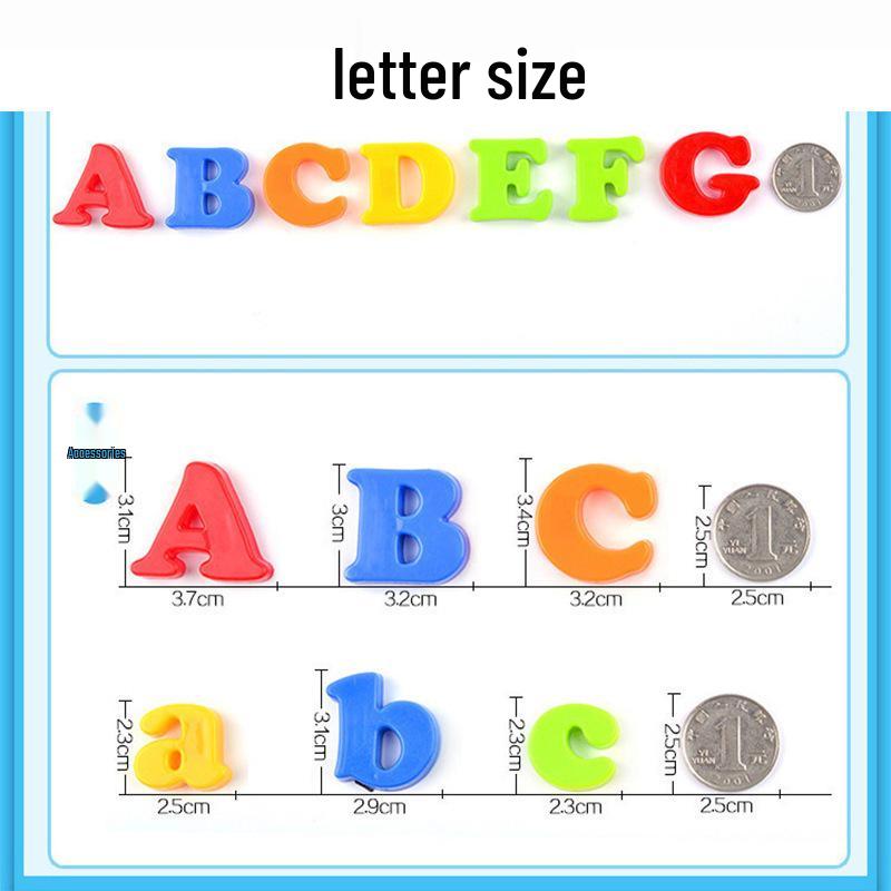 Set Autocolante Magnetice Alfabet și Numere - Majuscule, Minuscule, Simboluri pentru Copii