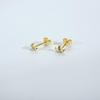 ANDYWEN 100% 925 Sterling Silber Regenbogen CZ Piercing Ohrstecker Blume Luxus Edlen Schmuck Geschenk