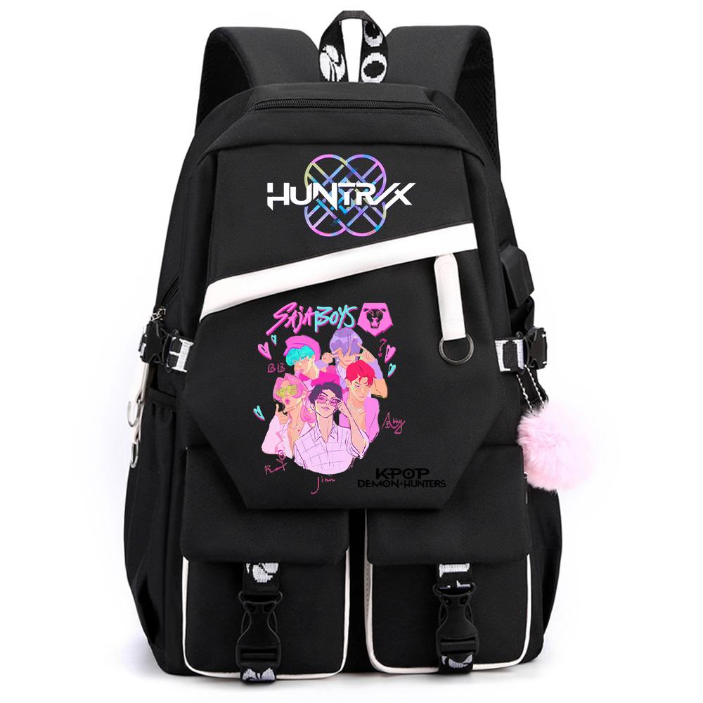 Anime K-pop Demon Hunters Printed Large Capacity Backpack for Teenger Student Girl Boy Back To School Bookbag Kid Gift Women Waterproof Travel Bag