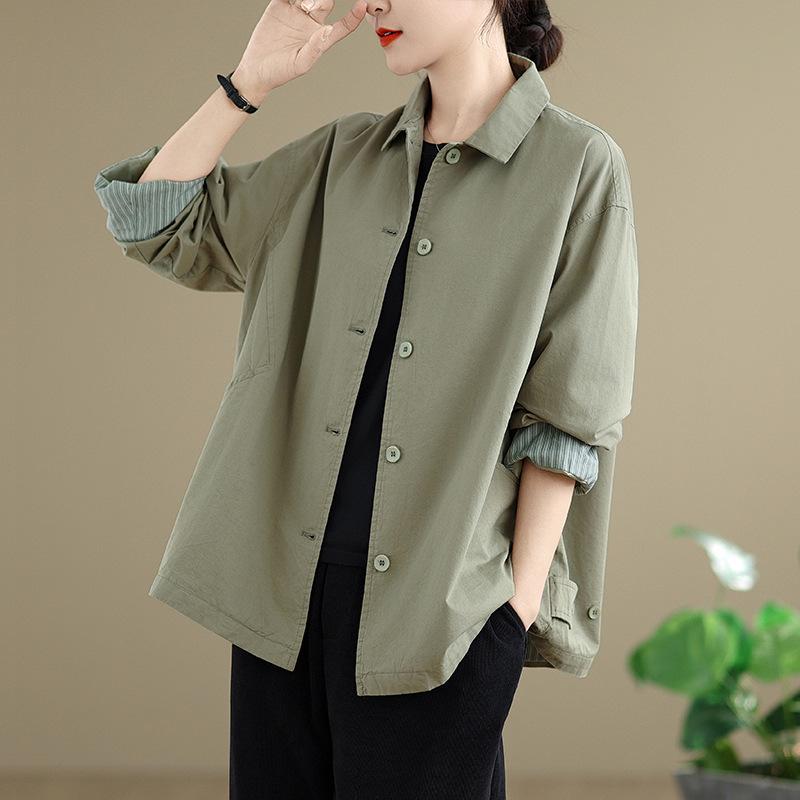 

2026 Korean Style Versatile Slimming Lapel Trench Coat for Women - Casual and Chic XL
