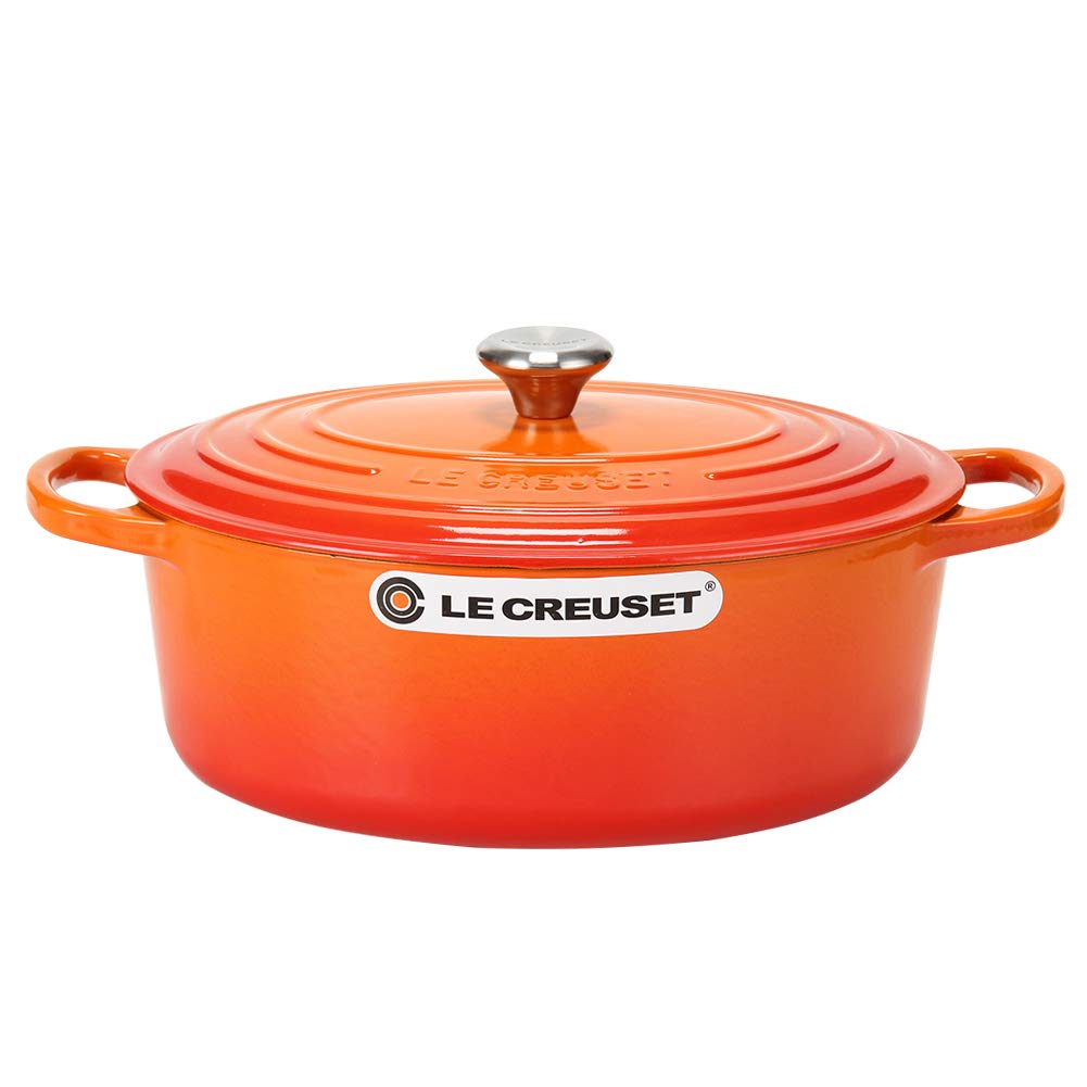 

Le Creuset SIGNATURE Signature Cocotte Ovale 27 cm Orange pot New life [Le Creuset] Two-handed [Item]