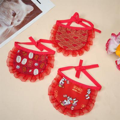 Pet Festive Bib Puppet Decoration Scarf Lace Collar Cat Saliva Towel Small Pet Decoration
