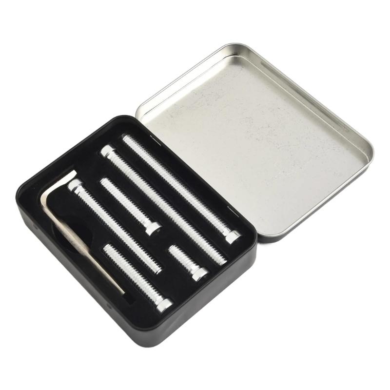 6Pcs Billiard Cue Weight Bolts Screws Replacement Counterweight Screw Pool Cue Weight Bolts Screw With Wrench & Box 1