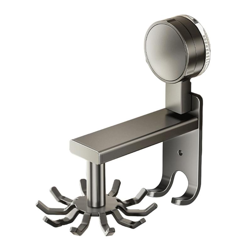 

Not Drill Kitchen Rail Under Cabinet Hook 360 Rotating Aluminum Rack Kitchen Utensil Rack for Utensils & Accessories