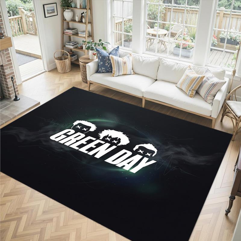 Green Day Design Crystal Velvet Carpet Cozy Non?Slip Printed Rug For Bedroom Living Room Entrance