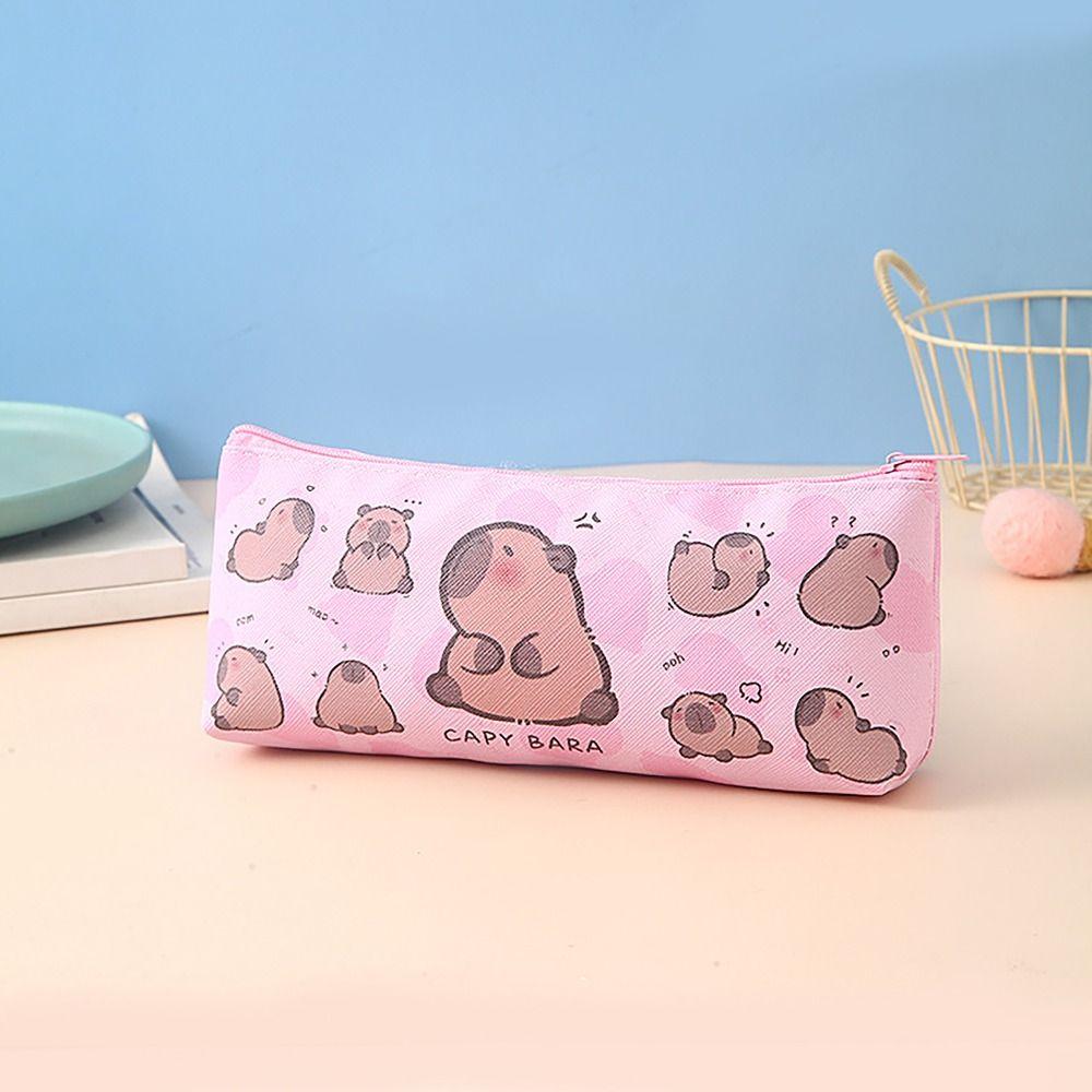 

Large Capacity Pencil Case Capybara Single-layer Stationery Bag Student Gift F