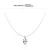 S925 Sterling Silver Invisible Clavicle Necklace with Elegant Mermaid's Tear Crystal Pendant.