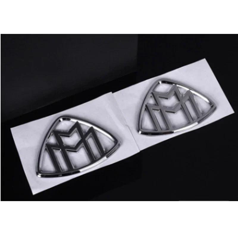 Car Wheel Cap Steering emblem Shell Sticker Chrome Emblem For Maybach Hood Lay Stand Logo S500 S600 V12 Side Fender Trunk Badge
