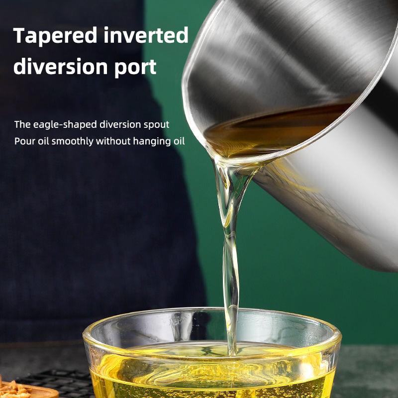 Nerezový hrnec na cezení oleje Nádoba Džbán Úložná plechovka S filtrem Hrnec na vaření oleje Pro kuchyňské domácí nářadí