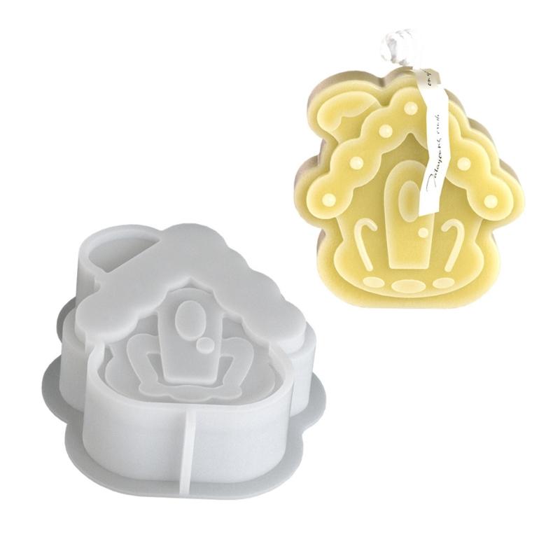 Silikonformen in Hausform für Kerzen aus Epoxidharz, Seifenherstellung, Schokolade und Fondant zum Backen von Kuchen