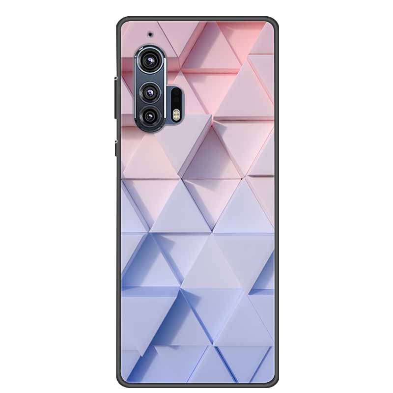 For Moto Edge Plus 2020 Case 6.7'' Flowers Soft TPU Beautiful Phone Cases for Motorola Edge+ 2020 Protect Silicon Bumper Cover