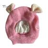 Barn Lue Vinter Pet Cap Strikket Høy elastisitet Holder varmen Ensfarget Øre Decor Småbarn Gutter Jenter Beanie Foto Prop Hodeplagg