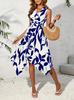 2026 European and American women's clothing explosive summer new kinky printing irregular dress