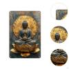 2D Buddha Mural, Home Decor, Retro Plaque, Artwork for Office, Billiard Room, Bar, Studio, Living