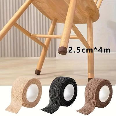 1PC 2.5cm*4m Tapes Chair Leg Floor Protector, Non Slip Furniture Leg Pads Tape, DIY Chair Leg Protectors for Hardwood Floors