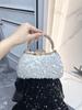 Wedding premium light luxury sequined bead handbag foreign trade dress party handmade dinner bag