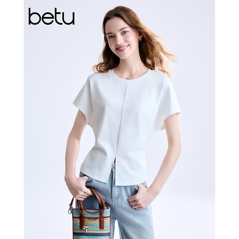 Betu Women's Lyocell Cotton Tie-Waist T-Shirt
