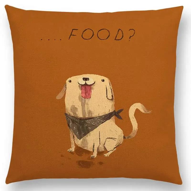 Magical Animals Sofa Throw Pillow Case Fantasy Adventure Fairy Tales Bear Walrus Wild Boar Bird Dog Cushion Cover