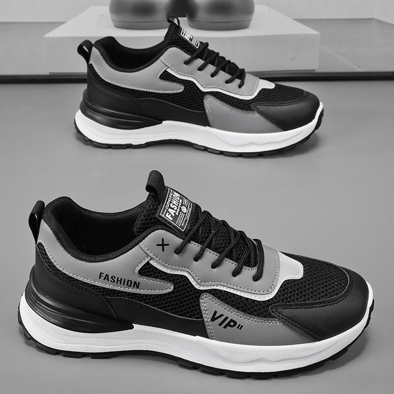 

Летняя мужская обувь новая дышащая сетчатая обувь мужская трендовая универсальная обувь на платформе спортивная обувь повседневная обувь для бега мужская 44