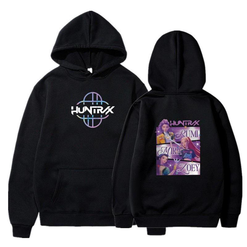 European & American 2025 KPOP Demon Hunting Girl Group Fleece Sweatshirt - Autumn/Winter Kids' Hooded Fashion.