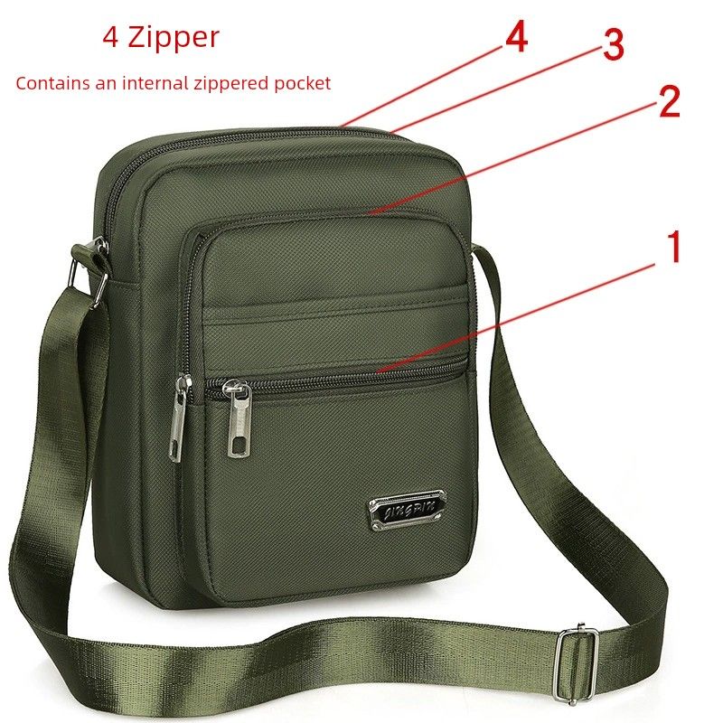 

Casual Messenger Bag Men s Bag Casual Shoulder Bag Oxford Cloth Small Backpack Men s Bag Canvas Bag Satchel Business Fashion [Y3519 Basics] + [four pull Green]]