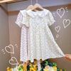 Girls Summer Floral Dress Short Sleeve Princess Fashionable Dress