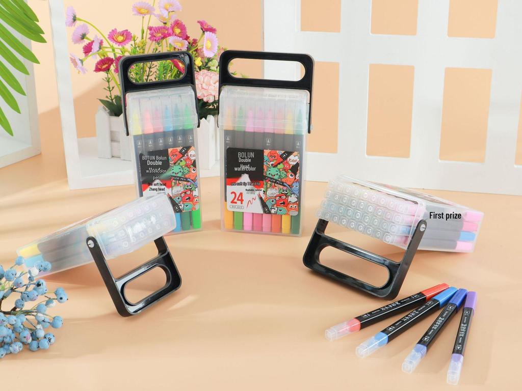 Double-Headed Soft Watercolor Pen Set for Student Art & Children's Graffiti