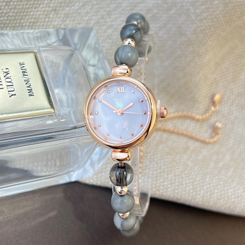 Pearl Bracelet Women's Quartz Watch Niche Light Luxury Small Dial Pull Adjustable Watch