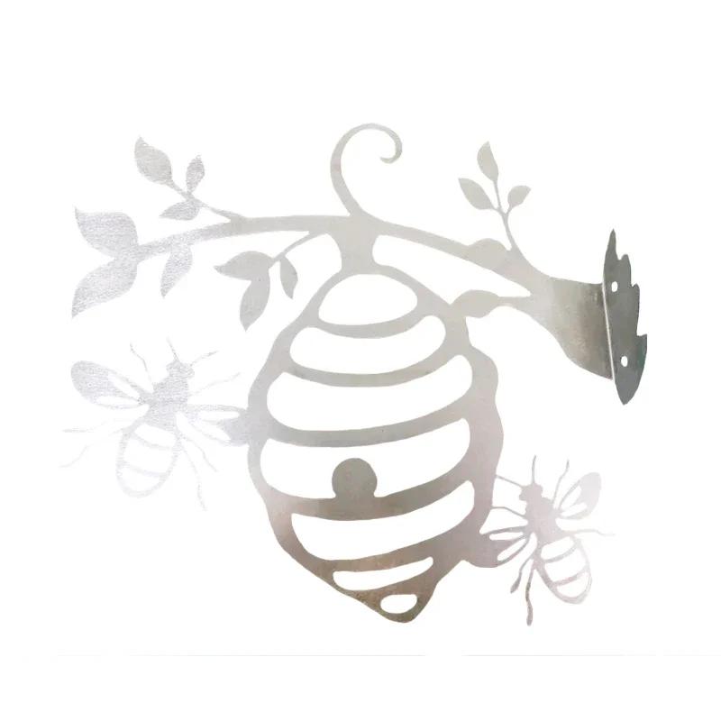 

Home Garden Decor Metal Honeycomb Bee Silhouette Art Pendant Outdoor Stake Fence Creative Garden Decoration Crafts Accessories