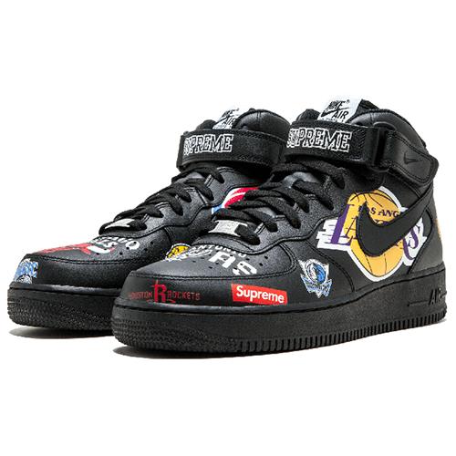 Nike Air Force 1 Mid Supreme Nba Black AQ8017-001