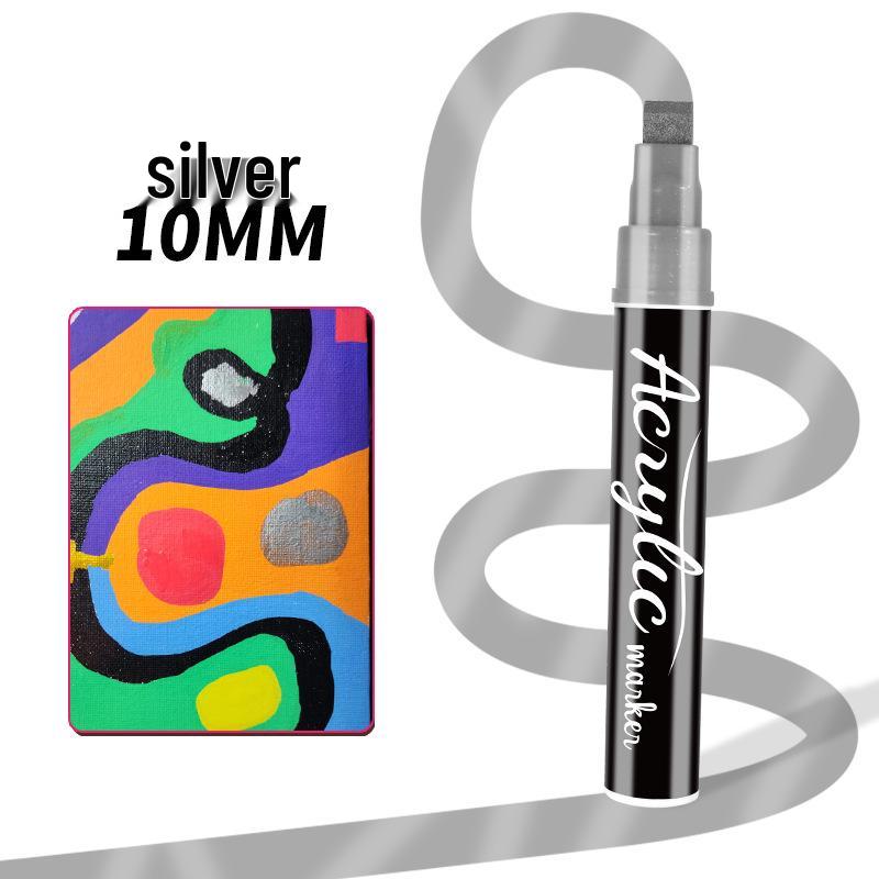 10mm Giant Opaque Acrylic Marker for Art & DIY - Waterproof Large Brush for Wall Painting & Graffiti