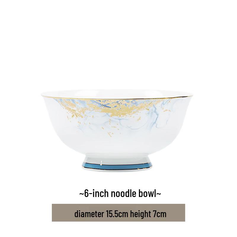 Glazed Ceramic Noodle Bowl