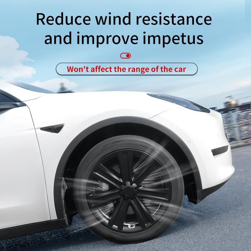4PCS/Set Hubcaps 19 inches Full Coverage Arachnid Wheel Cover Cap Design for Tesla Model S/ Model Y Automobile Accessories