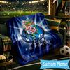 Egen Namn FC Porto Emblem Design. Flanellduk, Använd för födelsedags-/helgpresent, Mjuk filt för soffa/säng/camping/kontor, Heminredning