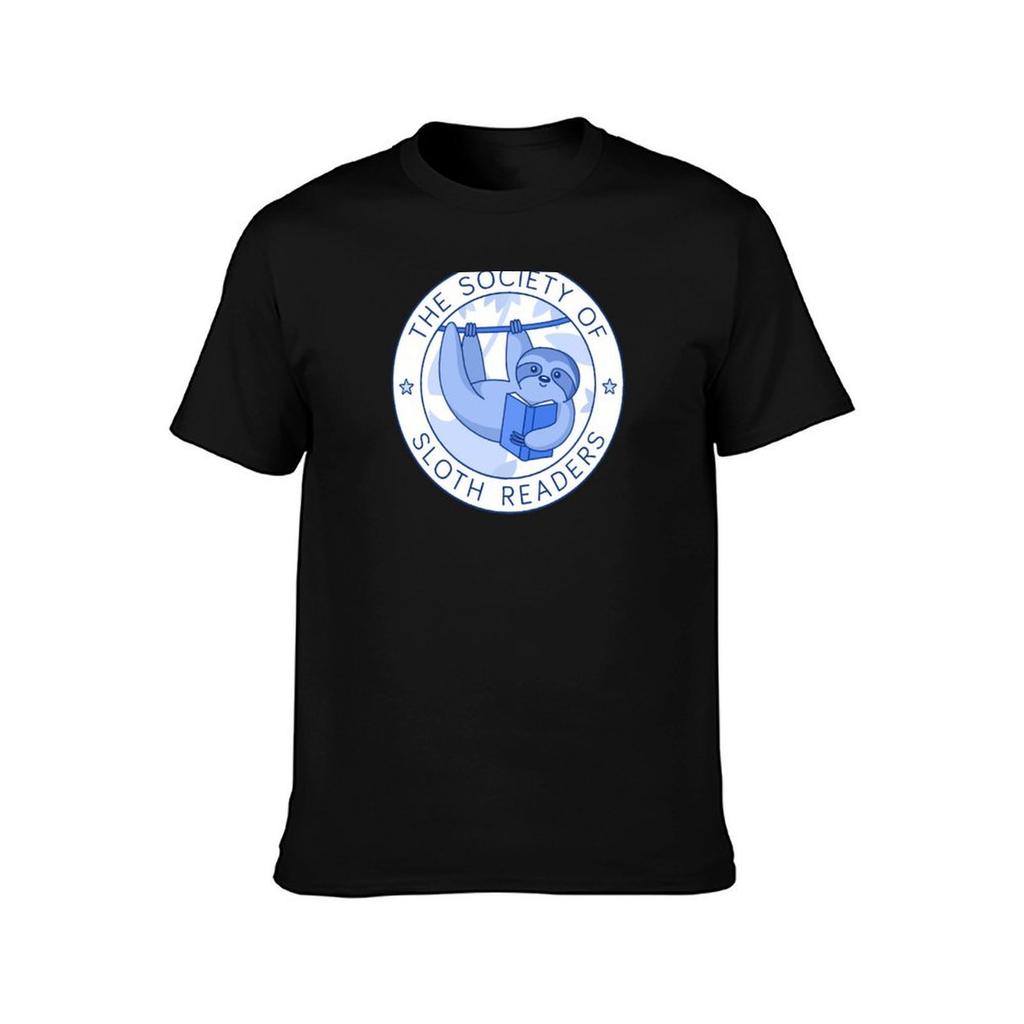 Society of Sloth Readers T-Shirt t shirt man luxury t shirts with prints T-Shirt