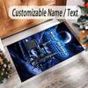 Truck Theme Crystal Velvet Rug Personalized Custom Name Text Soft Floor Mat Home Decor