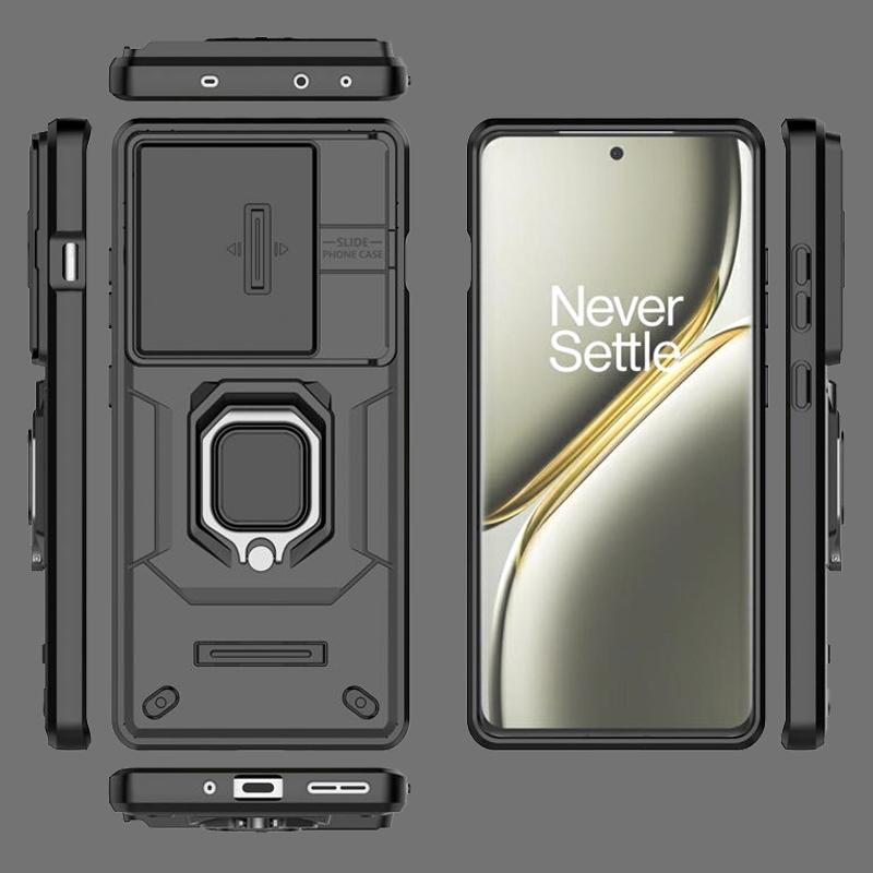 For OnePlus Ace 3 Pro Cover Ace 3 Pro 5G Case 6.78 Inch Lens Sliding Window Protector Armor Shockproof Holder Magnetic Bumper