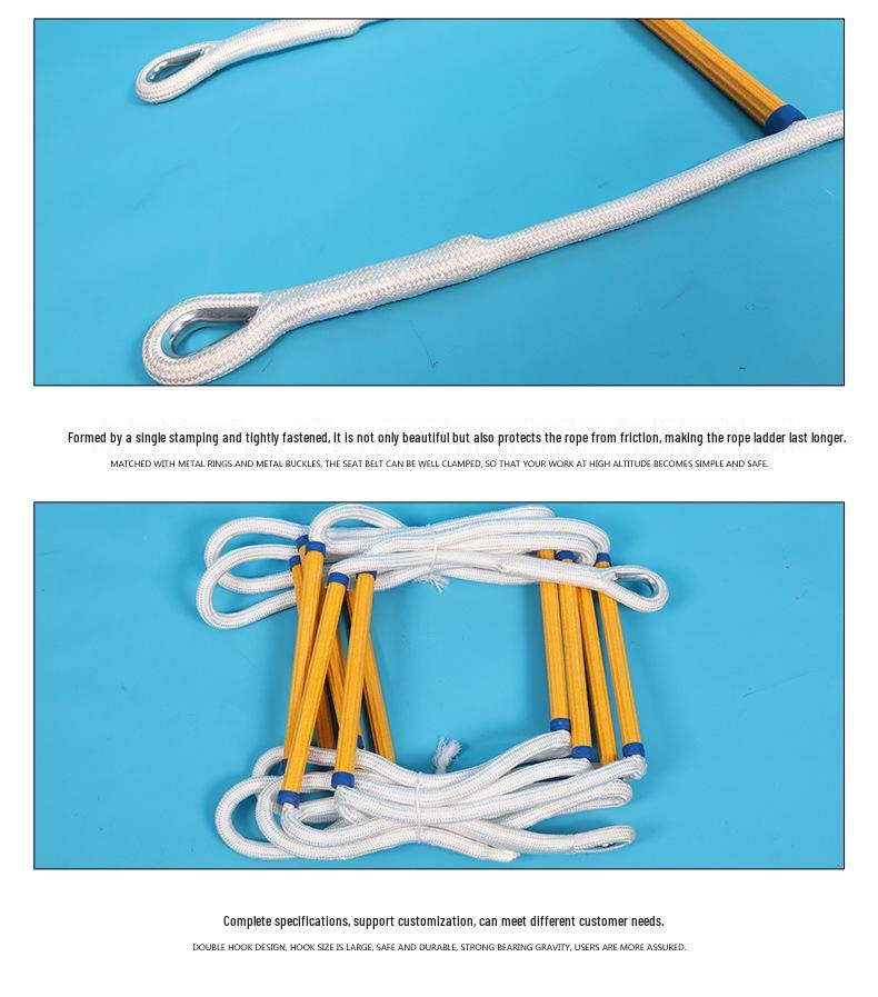 Escape Rescue Wear-Resistant Rope Ladder for Firefighting and High-Altitude Descents