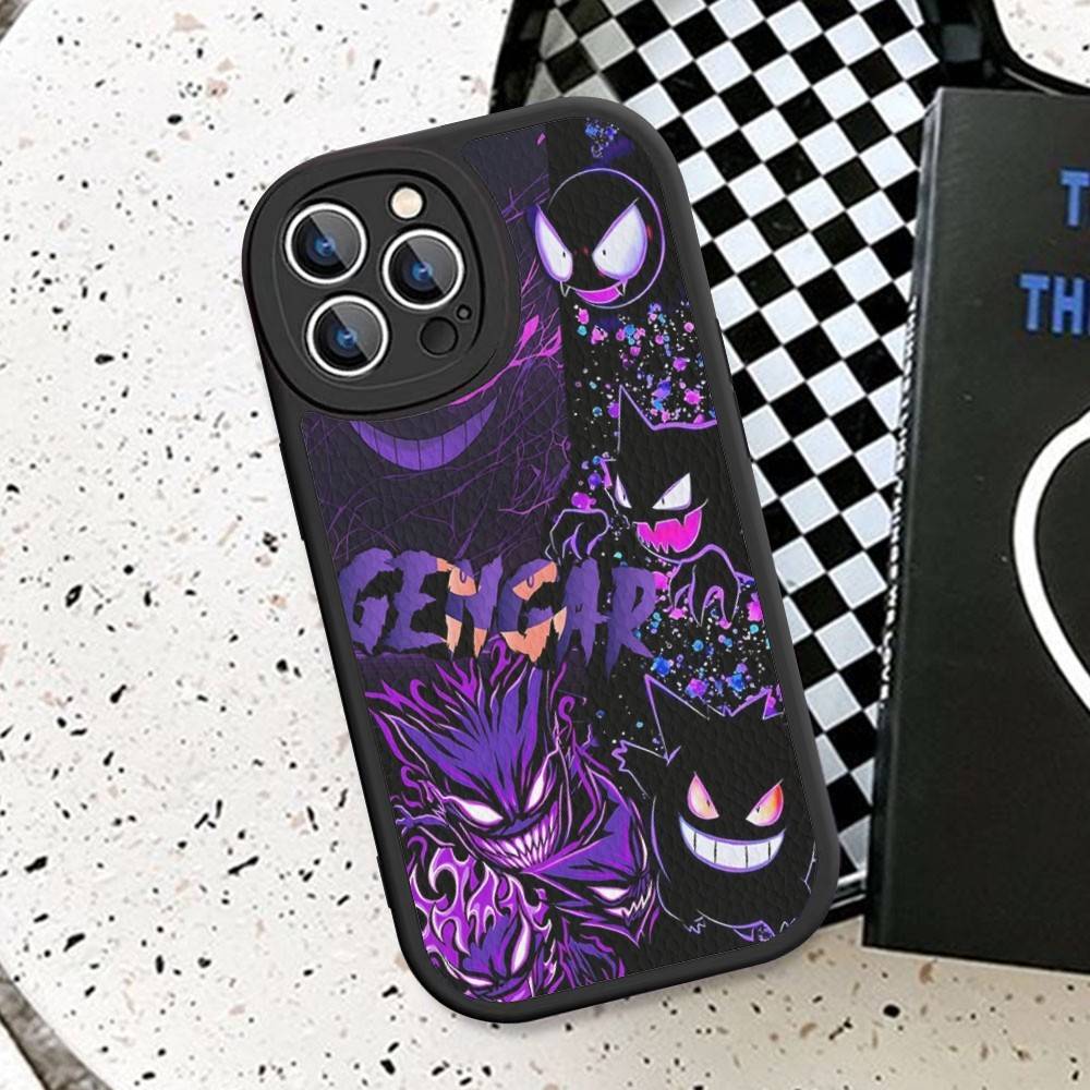 Anime Gengars Phone Case Hard Leather For iPhone 16 15 14 13 12 Mini 11 14 Pro Max Xs X Xr 7 8 Plus Fundas