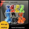 Polyester & Silicone Noise-Canceling Earplugs | Christmas Tree Design | Adult TPR Corded Earplugs