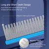 Metal Teeth Pet Parting Comb Pointed Tip Shape Lightweight Body Cat Styling Comb Smooth Surface Multicolor Handle