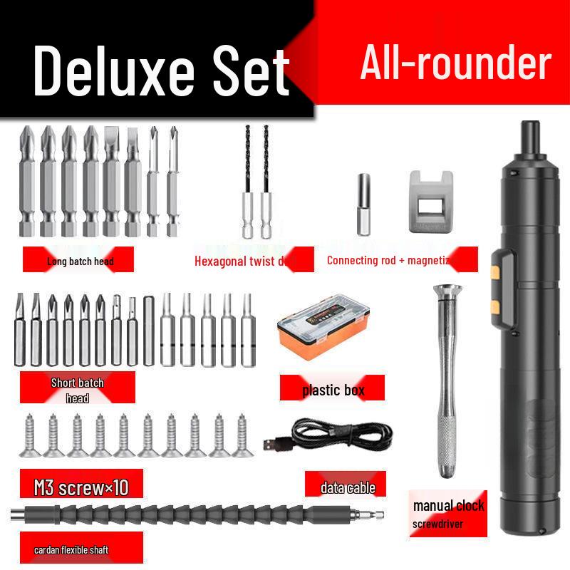 Multifunctional Electric Screwdriver: Compact Lithium Hand Drill Tool for Household Use
